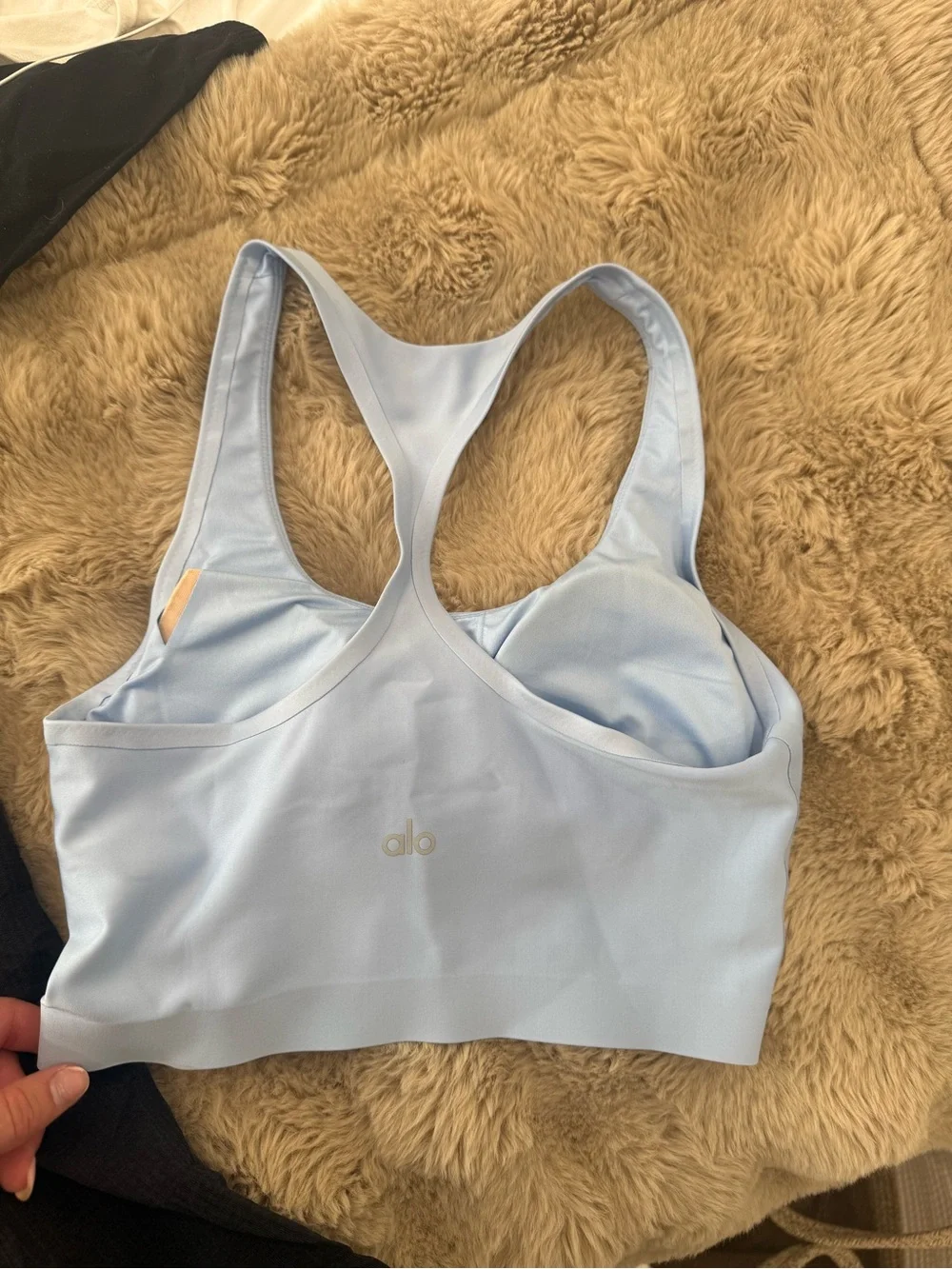 ALO Yoga Airlift Super Sleek Tank in Seashell Blue